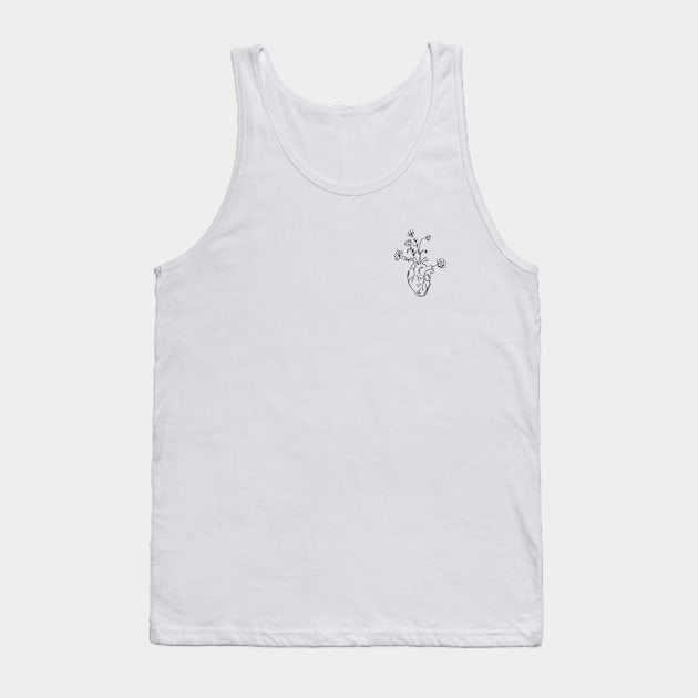 Flower Heart Tank Top by theartwok